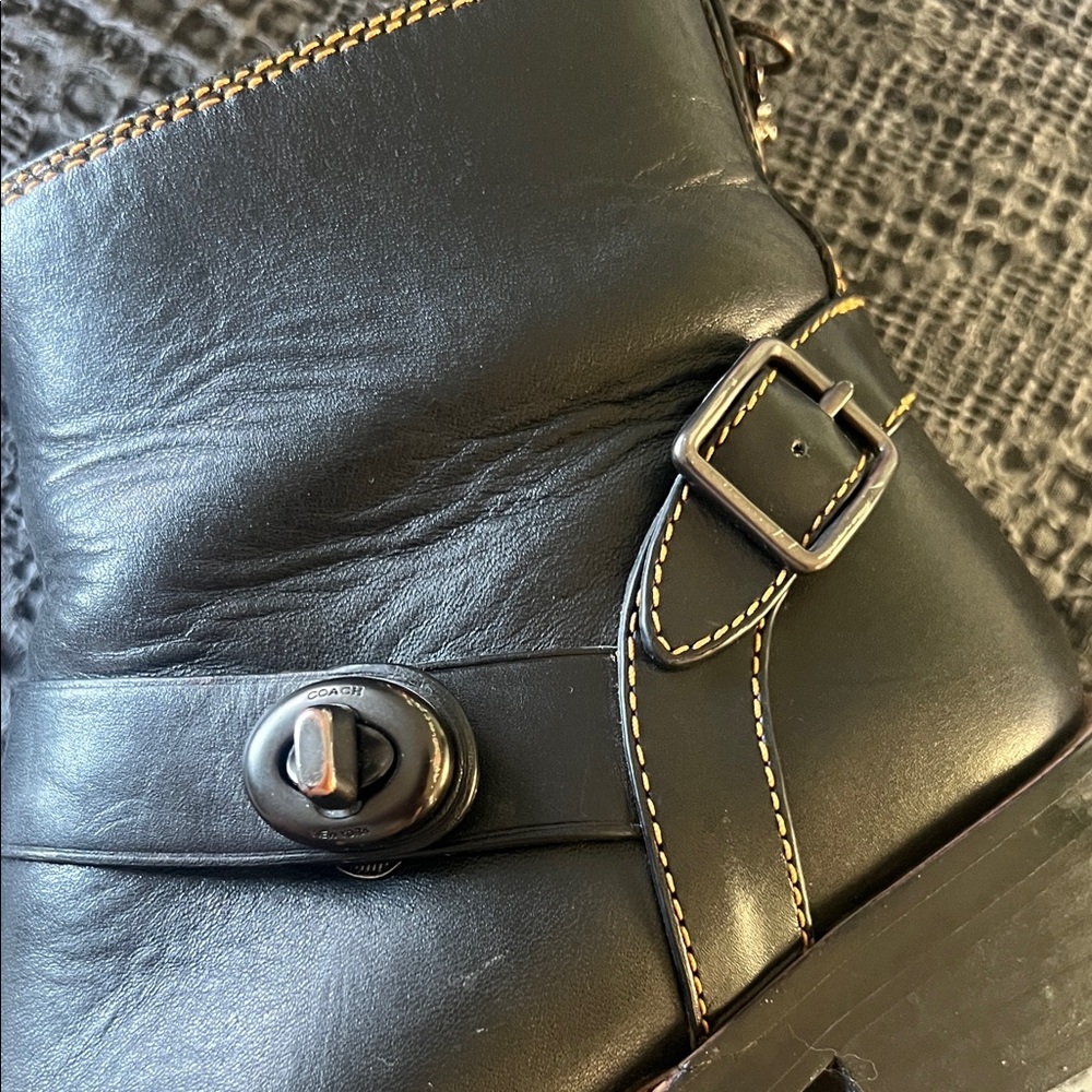 Coach Black Leather Ankle Booties - Picture 12 of 16